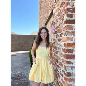 NEW HEYSON buttercup bow dress in yellow